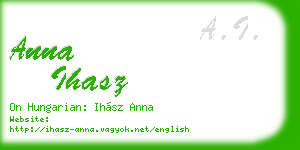 anna ihasz business card