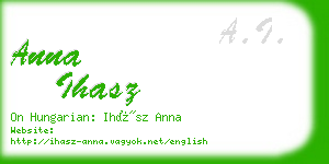 anna ihasz business card